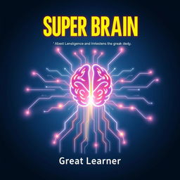 A captivating book cover for 'Super Brain' by Great Learner