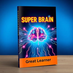 A captivating book cover for 'Super Brain' by Great Learner