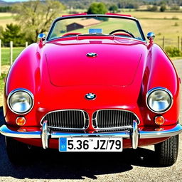 1957 BMW 507 Series 2 sports car, in pristine condition, featuring the classical design and luxurious details characteristic of the late 1950s