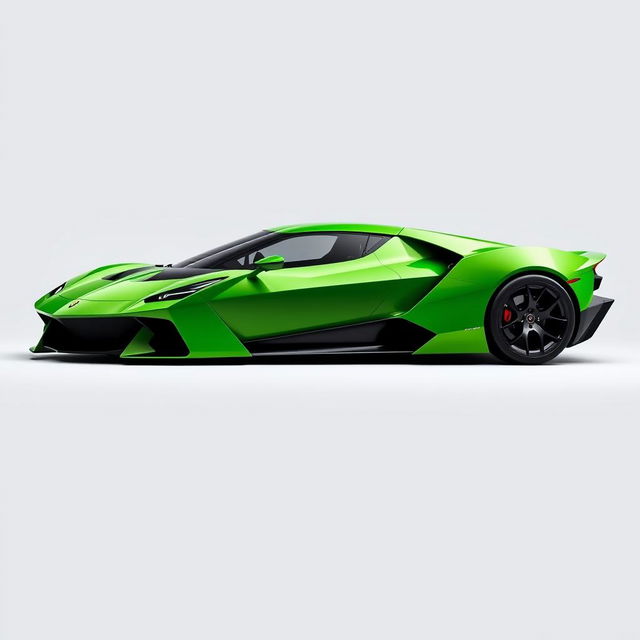 A concept car that combines the iconic features of a Lamborghini Miura and a Lamborghini Aventador SVJ