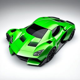 A concept car that combines the iconic features of a Lamborghini Miura and a Lamborghini Aventador SVJ