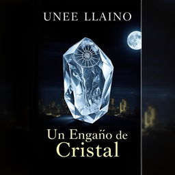 A captivating book cover for 'Un Engaño de Cristal'