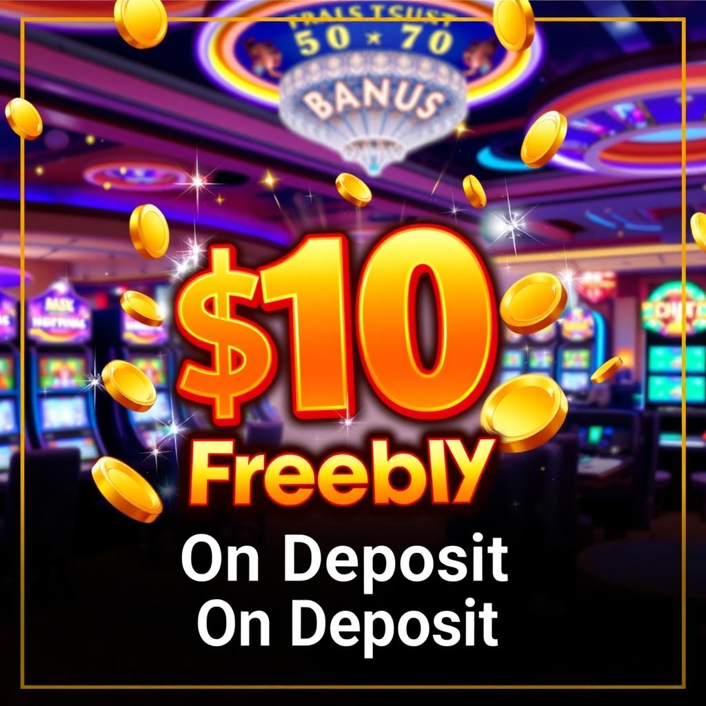 An enticing and colorful digital advertisement showcasing a casino promotion