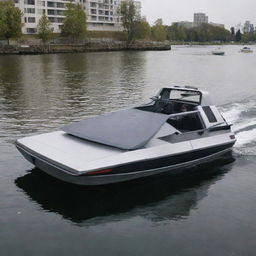 Boat combined with DeLorean