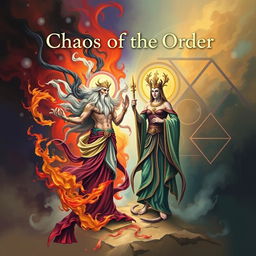 Cover for a book depicting the friendship between a god of chaos and a god of order