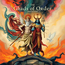 Cover for a book depicting the friendship between a god of chaos and a god of order