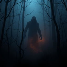 A dramatic and haunting scene depicting the themes of death, nymphomania, and reincarnation of a beast