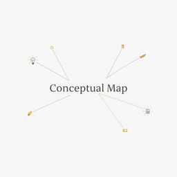 A minimalist conceptual map cover on a white background, featuring a clean and structured design