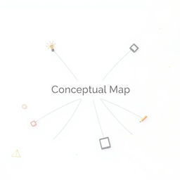 A minimalist conceptual map cover on a white background, featuring a clean and structured design