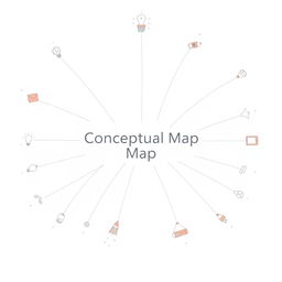 A minimalist conceptual map cover on a white background, featuring a clean and structured design