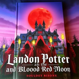 The book cover for "Landon Potter and the Blood Red Moon" is beautifully illustrated at the top