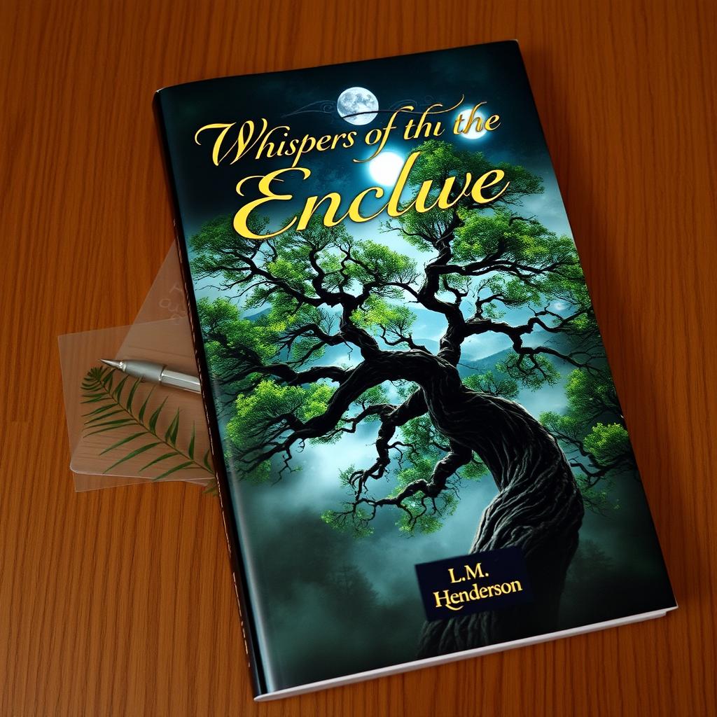 A captivating book cover featuring an enchanted forest