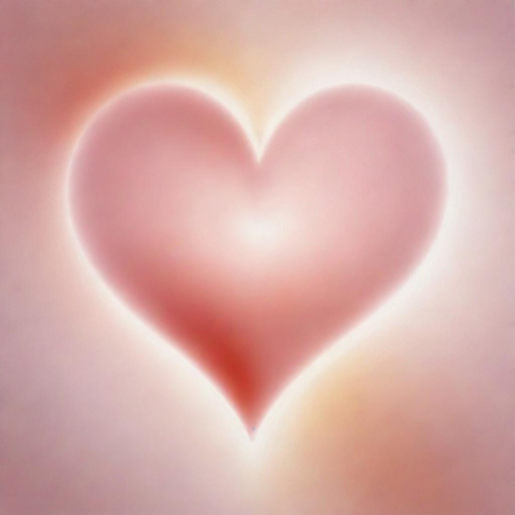 A timeless depiction of an abstract heart enclosed by a soft, glowing aura, symbolizing unconditional love.