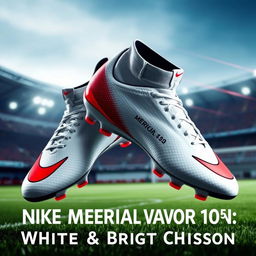 A captivating and dynamic YouTube thumbnail featuring the Nike Mercurial Vapor 15 Academy soccer cleats