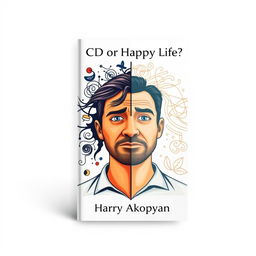 Design an engaging book cover for 'OCD or Happy Life?' by Harry Akopyan with a light background