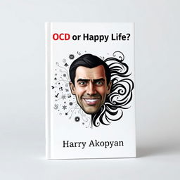 Design an engaging book cover for 'OCD or Happy Life?' by Harry Akopyan with a light background