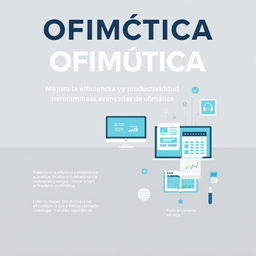 A poster design focused on the theme of office automation, with a strong emphasis on a standout title