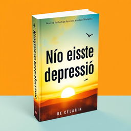 A captivating book cover design featuring the bold title 'Não existe depressão' prominently displayed