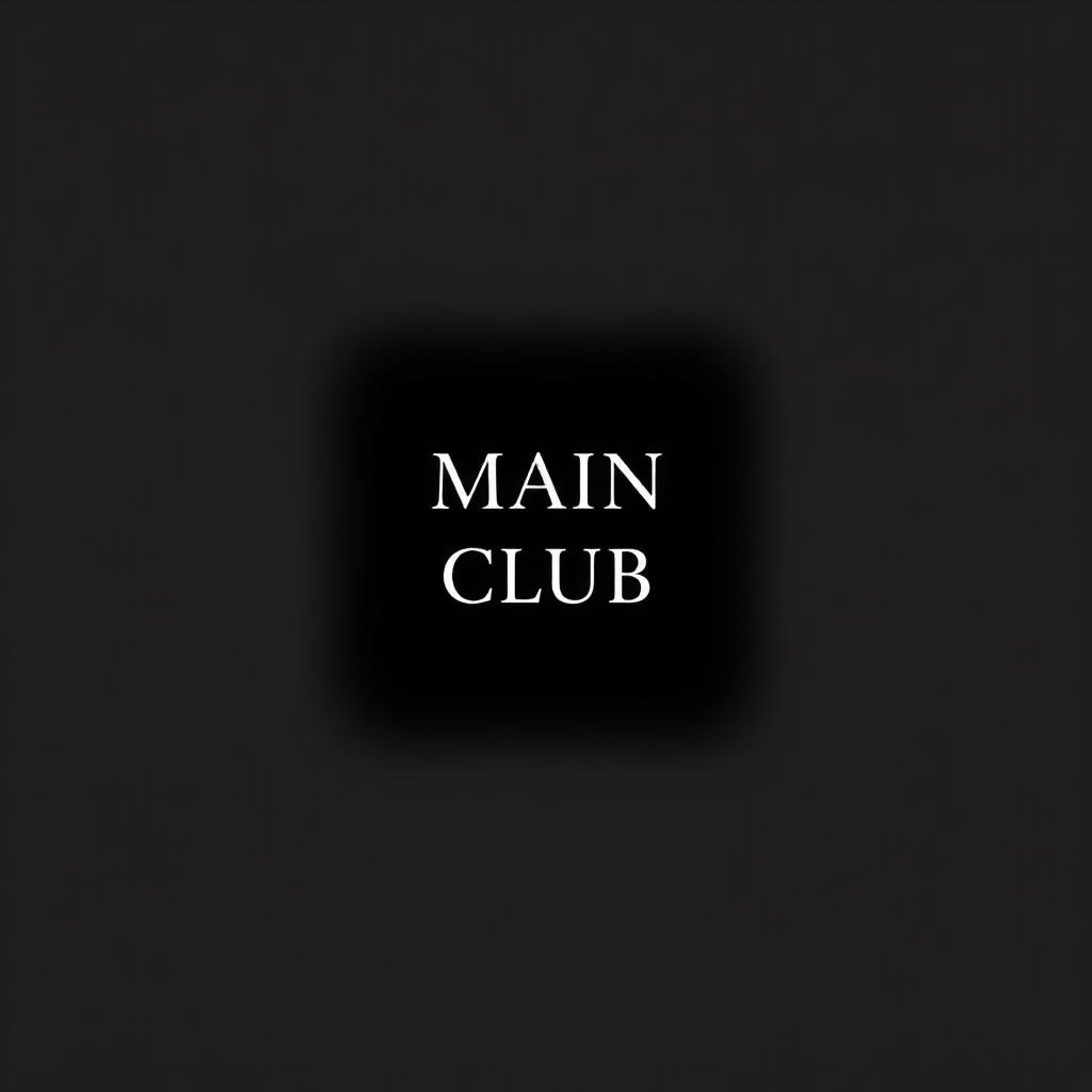 The words 'Main Club' prominently displayed in bold, elegant typography centered against a deep black background