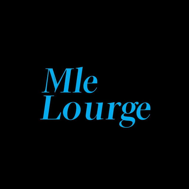 The words 'Male Lounge' in a rich, vibrant blue, displayed in bold, sophisticated typography centered against a deep black background