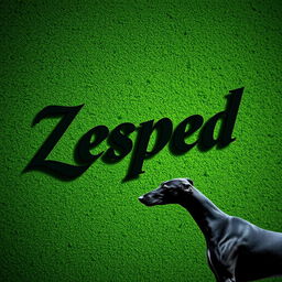 The word 'Zesped' prominently displayed on a lush green background with a subtle shadow effect, capturing an elegant and vivid look