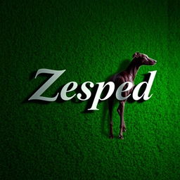 The word 'Zesped' prominently displayed on a lush green background with a subtle shadow effect, capturing an elegant and vivid look