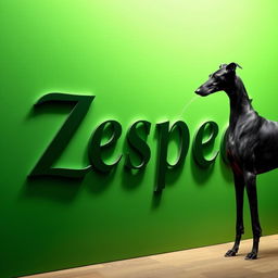 The word 'Zesped' prominently displayed on a lush green background with a subtle shadow effect, capturing an elegant and vivid look