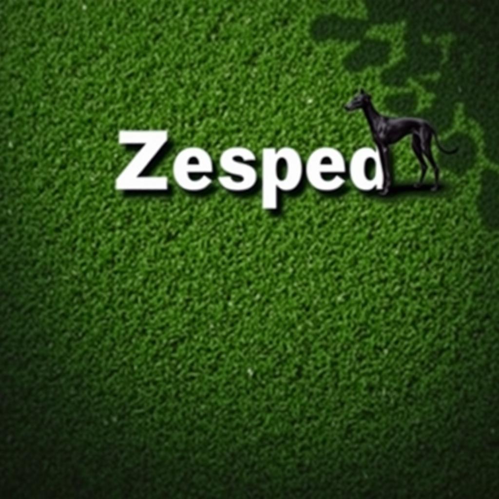 The word "Zesped" prominently displayed on a lush green background, with realistic shadows adding depth