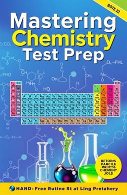 A vibrant and engaging cover for a chemistry test book