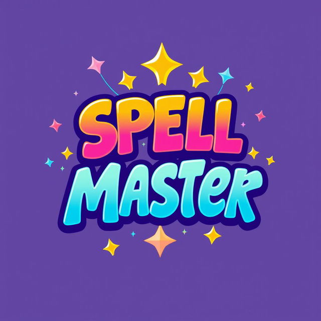 A vibrant logo inspired by the game Ristar, featuring the text 'SPELL MASTER' in a whimsical and dynamic font