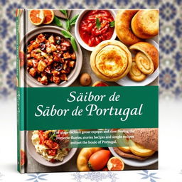 A beautifully crafted eBook cover displaying the essence of Portuguese cuisine