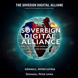 An artistic cover design for the book titled 'THE SOVEREIGN DIGITAL ALLIANCE: AND THE TRIUMPH OF VALUE