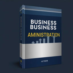 A professional and sleek book cover design for a book on business administration