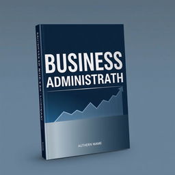 A professional and sleek book cover design for a book on business administration