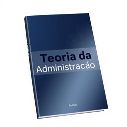 A professional and sleek book cover design for a book titled "Teoria da Administração"