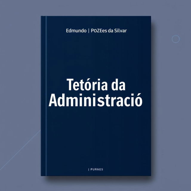 Design a professional book cover for "Teoria da Administração" by Edmundo Pozes da Silva with the author's name prominently displayed at the top