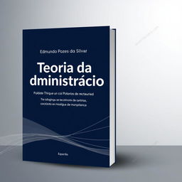 Design a book cover for "Teoria da Administração" by Edmundo Pozes da Silva with the author's name prominently at the top