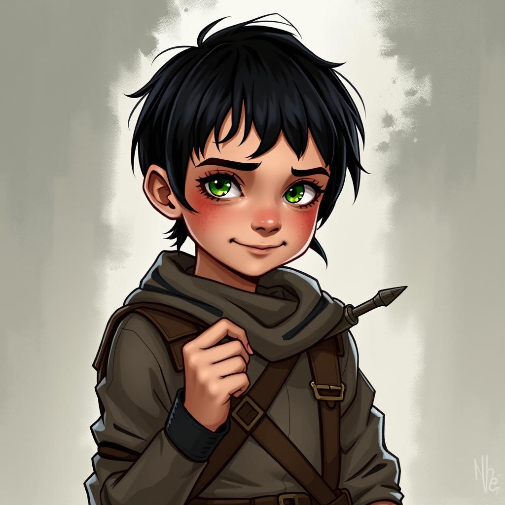 Lila, known as "Lil" to the other children, is illustrated in the style of DnD character art