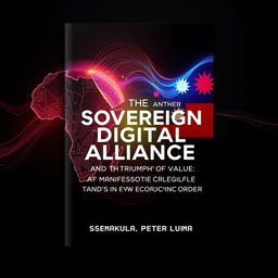 An artistic book cover design for 'THE SOVEREIGN DIGITAL ALLIANCE: AND THE TRIUMPH OF VALUE