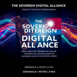 An artistic book cover design for 'THE SOVEREIGN DIGITAL ALLIANCE: AND THE TRIUMPH OF VALUE