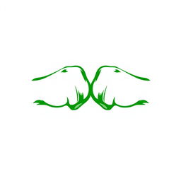 A green logo symbolizing two fists bumping or colliding, set against a white background