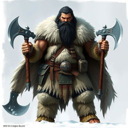 A formidable 7-foot-tall barbarian shifter from DnD 5th Edition, inspired by the fierce demeanor of a Viking warrior