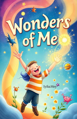 Create a vibrant and whimsical book cover for "Wonders of Me"