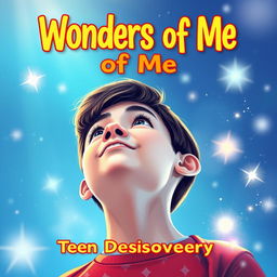 Create a vibrant and whimsical book cover for "Wonders of Me", a teen self-discovery book