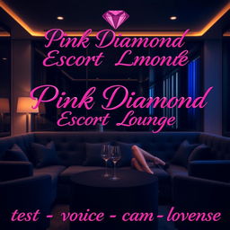 An exclusive escort lounge featuring two elegant and poised escorts amid a sophisticated and luxurious environment