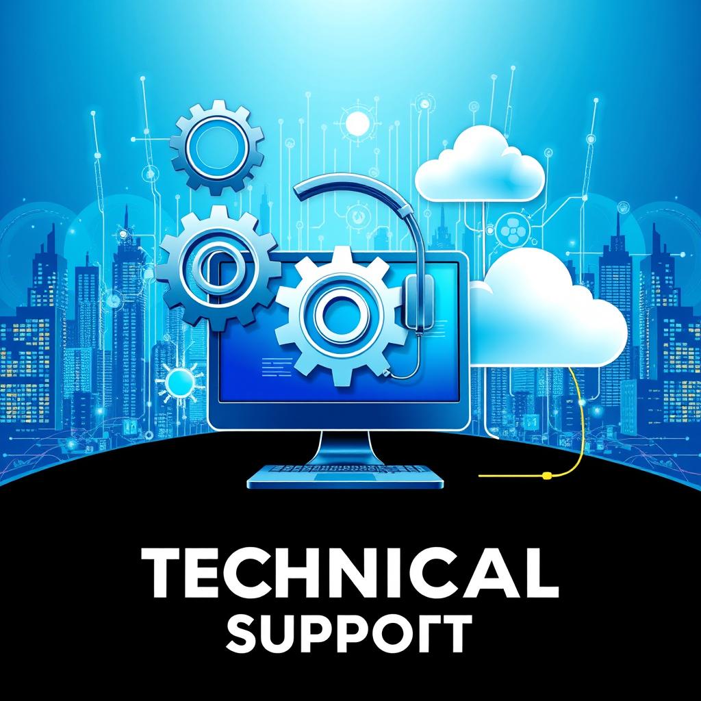 Cover art depicting a vibrant and engaging technical support theme