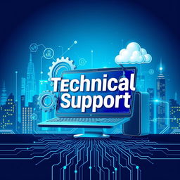 Cover art depicting a vibrant and engaging technical support theme