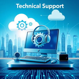 Cover art depicting a vibrant and engaging technical support theme