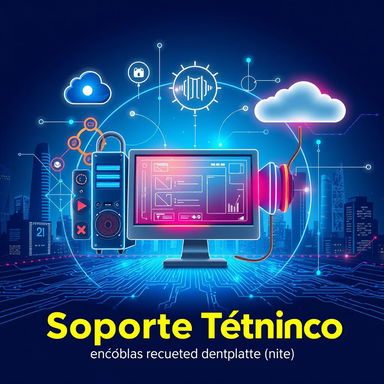 Carátula artística que representa un tema de soporte técnico con un enfoque moderno y atractivo