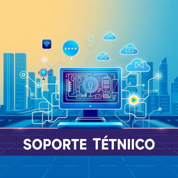 Carátula artística que representa un tema de soporte técnico con un enfoque moderno y atractivo
